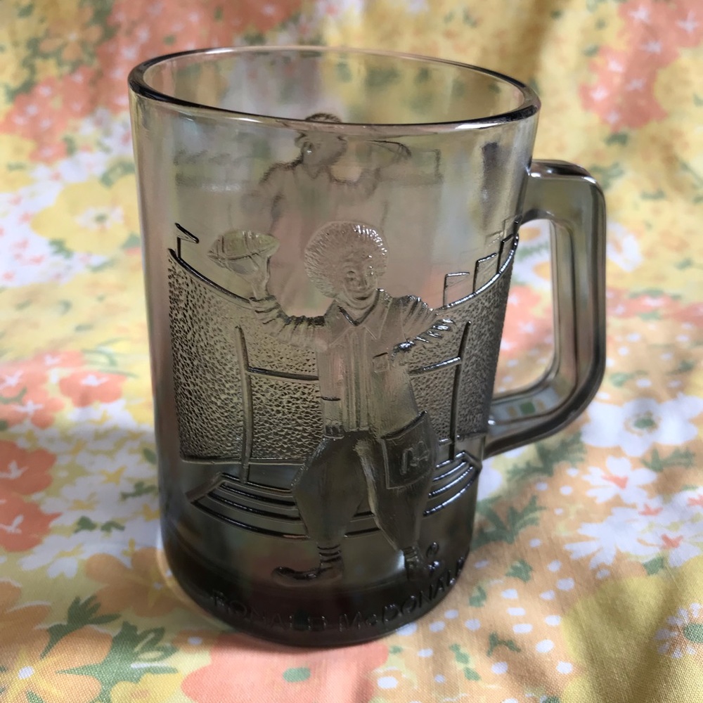 Ronald McDonald Football Glass Mug 🏈